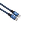CAVO CELLULARE USB VULTECH CS-NCC20BL - CAVO SMARTPHONE IN NYLON TYPE-C TO TYPE-C 2M 5.0A 100W - BLU